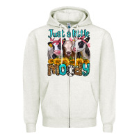 Oatmeal Heather just a little moody heifers Zipper Hoodie - Jasminsmagicworld