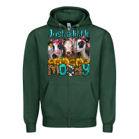 Sports Green just a little moody heifers Zipper Hoodie - Jasminsmagicworld