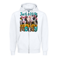 White just a little moody heifers Zipper Hoodie - Jasminsmagicworld