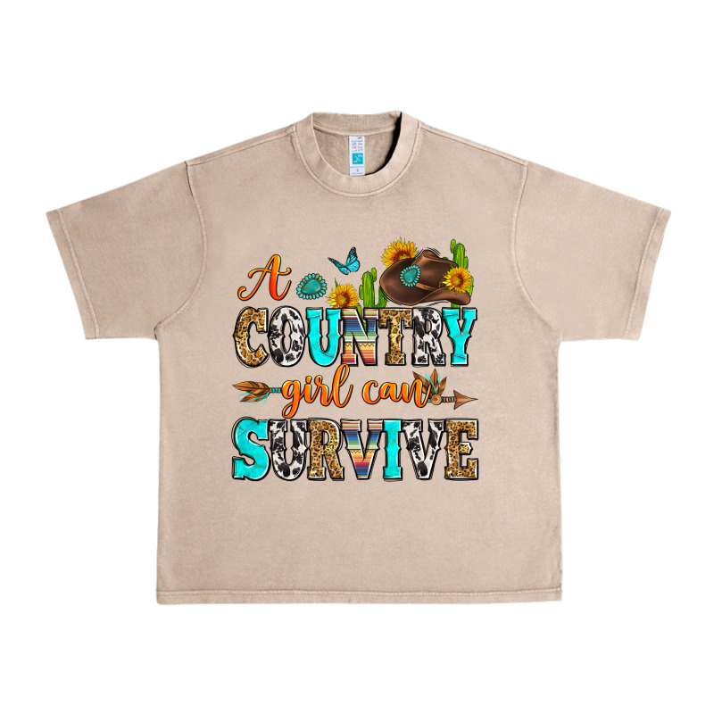 A Country Girl Can Survive Urban Heavy Tee by Zillion Design Studio | Teevron