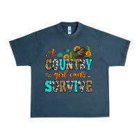 Midnight Navy a country girl can survive Urban Heavy Tee - Zillion Design Studio