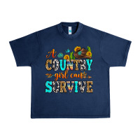 Navy a country girl can survive Urban Heavy Tee - Zillion Design Studio