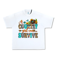 White a country girl can survive Urban Heavy Tee - Zillion Design Studio
