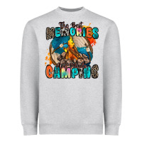 Heather Grey the best memories are made camping Heavyweight Sweatshirt - Zillion Design Studio