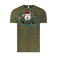 Vintage Olive christmas dog mom husky Vintage Tee - RanaPortraitStore