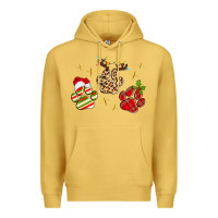 Antique Gold christmas paws Premium Hoodie - MaliasSmallBusiness