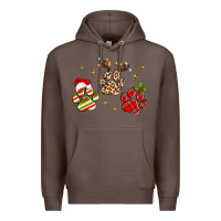 Coffee christmas paws Premium Hoodie - MaliasSmallBusiness