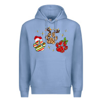 Colony Blue christmas paws Premium Hoodie - MaliasSmallBusiness