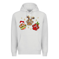 Dove Grey christmas paws Premium Hoodie - MaliasSmallBusiness