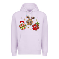 Lilac christmas paws Premium Hoodie - MaliasSmallBusiness