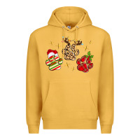 Mustard christmas paws Premium Hoodie - MaliasSmallBusiness