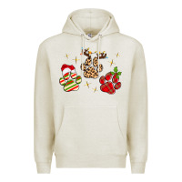 Oatmeal Heather christmas paws Premium Hoodie - MaliasSmallBusiness