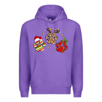 Purple christmas paws Premium Hoodie - MaliasSmallBusiness
