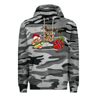 Slate Camo christmas paws Premium Hoodie - MaliasSmallBusiness