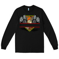 Black race flag and race equipment Long Sleeve Tee - AdoDesignShop
