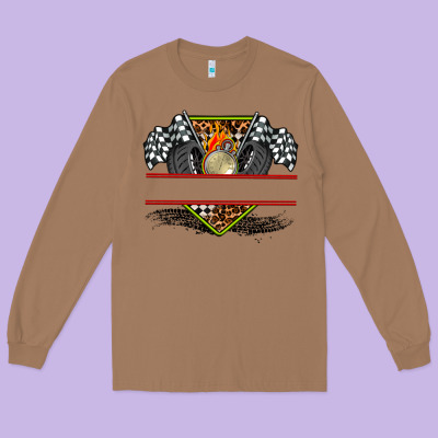 Race Flag And Race Equipment Long Sleeve Tee Designed By Adodesignshop