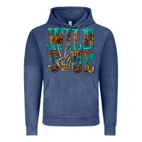 Vintage Denim wild soul with skeleton hand Vintage Hoodie - texasbilliewilder