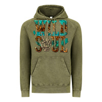 Vintage Olive wild soul with skeleton hand Vintage Hoodie - texasbilliewilder