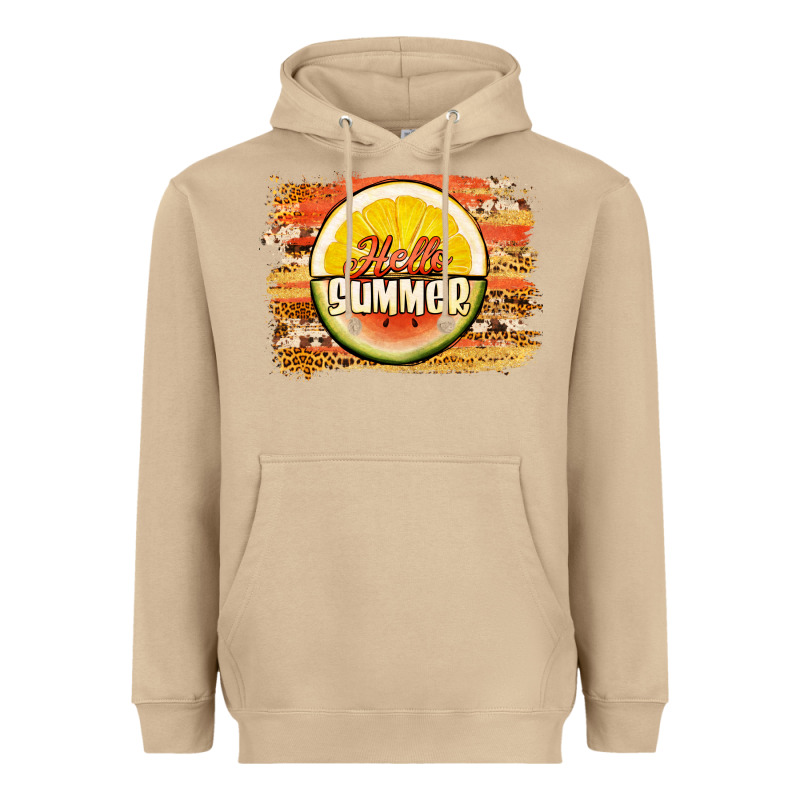 Hello Summer Watermelon Lemon Heavyweight Hoodie by Jasminsmagicworld | Teevron