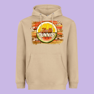 Hello Summer Watermelon Lemon Heavyweight Hoodie Designed By Jasminsmagicworld