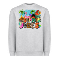 Heather Grey summer vibes camp Heavyweight Sweatshirt - Zillion Design Studio