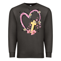 Smoke heart cross Premium Sweatshirt - MaliasSmallBusiness
