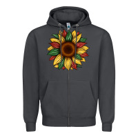 Smoke juneteenth sunflower Zipper Hoodie - Artiststas