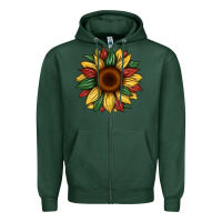 Sports Green juneteenth sunflower Zipper Hoodie - Artiststas