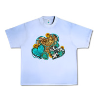 Grape Ice western turquoise hearts Urban Heavy Tee - Zillion Design Studio