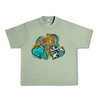 Oil Green western turquoise hearts Urban Heavy Tee - Zillion Design Studio