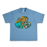 Pebble Blue western turquoise hearts Urban Heavy Tee - Zillion Design Studio