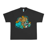 Pigment Black western turquoise hearts Urban Heavy Tee - Zillion Design Studio