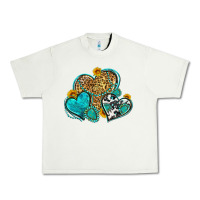 Pistachio western turquoise hearts Urban Heavy Tee - Zillion Design Studio