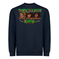 Navy juneteenth in my independence day Heavyweight Sweatshirt - texasbilliewilder