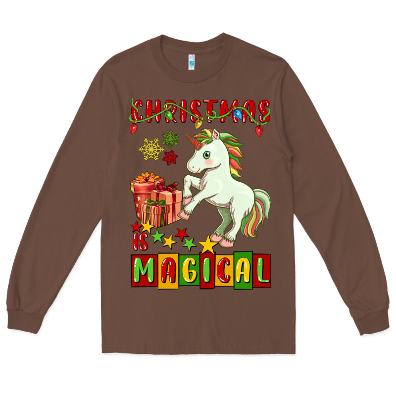 Christmas Magical Unicorn Long Sleeve Tee by FaDigitalArtStudio | Teevron