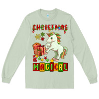 Matcha christmas magical unicorn Long Sleeve Tee - FaDigitalArtStudio