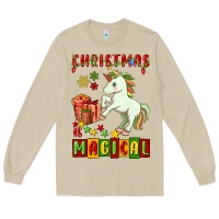 Mushroom christmas magical unicorn Long Sleeve Tee - FaDigitalArtStudio