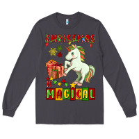Smoke christmas magical unicorn Long Sleeve Tee - FaDigitalArtStudio