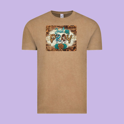 Just Pray Mousepad Vintage Tee Designed By Barkaloodesign
