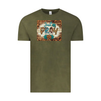 Vintage Olive just pray mousepad Vintage Tee - BarkalooDesign
