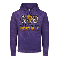 Cloud Purple with god al things ara possible Vintage Hoodie - texasbilliewilder