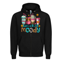 Black just a little moody coffee cups Zipper Hoodie - Jasminsmagicworld