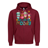 Burgundy just a little moody coffee cups Zipper Hoodie - Jasminsmagicworld