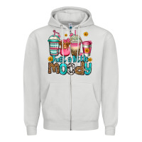 Dove Grey just a little moody coffee cups Zipper Hoodie - Jasminsmagicworld