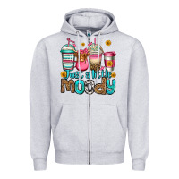 Just A Little Moody Coffee Cups Zipper Hoodie | Teevron