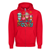 Red just a little moody coffee cups Zipper Hoodie - Jasminsmagicworld