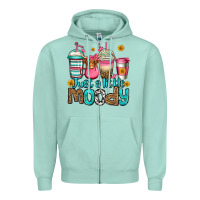 Seafoam just a little moody coffee cups Zipper Hoodie - Jasminsmagicworld