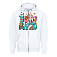 White just a little moody coffee cups Zipper Hoodie - Jasminsmagicworld
