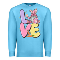 Ocean Blue love easter gnome Premium Sweatshirt - MaliasSmallBusiness