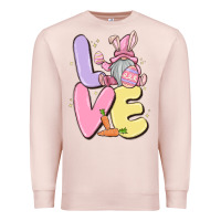 Pale Pink love easter gnome Premium Sweatshirt - MaliasSmallBusiness